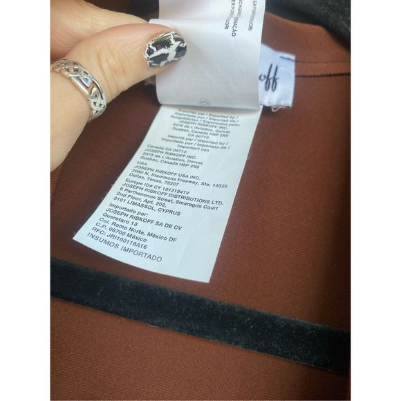 Joseph Ribkoff NWOT Brown Black Colorblock Shacket Jacket, Size 6, MSRP $250 - Picture 5 of 12